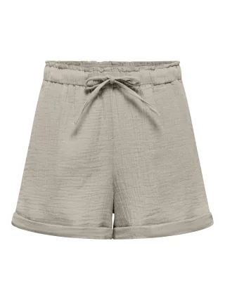 ONLY - ONLTHYRA SHORT STRING SHORTS CS WVN Silver Lining - Gr. - S