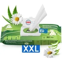 Harmony Care Intimpflege Premium Feuchttücher für Erwachsene XXL Feuchtpflegetücher extra dick Reinigungstücher für den Körper, Körperpflege, 320-tlg., Pflegetücher, Duft: Aloe Vera/Kamille oder Parfumfrei Neutral