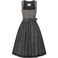 Nübler Trachtenkleid Midi Dirndl Grace in Schwarz von Nübler - Rocklänge 60 cm