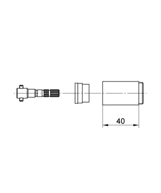 EICHELBERG Verlängerungs-Set 440272 40mm für Unterputz-Ventile chrom, 44027226 44027226