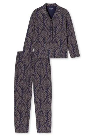 SCHIESSER - Pyjama lang deep sea blue - Gr. - 40