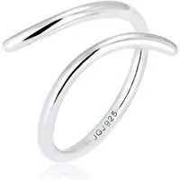 Elli Fingerring Wickelring offen verstellbar Statement 925 Silber, Geo