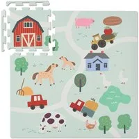 relaxdays Spielmatte Puzzlematte Farm