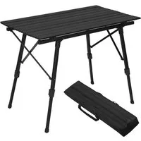 Woltu Campingtisch (1-St), klappbar, Gartentisch aus Alu, Balkontisch höhenverstellbar, 90x52cm