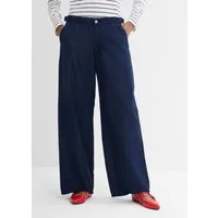 bonprix Weite Jeans lockerer Schnitt, gerade Passform, mittlerer Bund