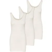 ONLY Tanktop Live Love (3-tlg) Lange Tops, elastische Baumwollqualität