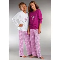 petite fleur Pyjama (Set, 4 tlg., 2 Stück) modischer Sternendruck auf den Shirts und Hosen