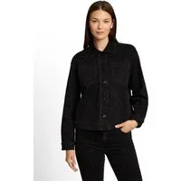 TOM TAILOR Jeansjacke Regular im Leo-Look / hemdkragen mit Knopfleiste