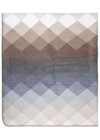 LIVING DREAMS - Jacq.-Wohndecken blue-brown ombre - Gr. - 150