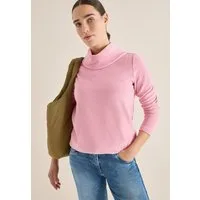 CECIL Rundhalspullover Cord Shirt mit großem Kragen