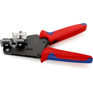 KNIPEX Präzisions-Abisolierzange mit Formmessern 195 mm brüniert mit Mehrkomponenten-Hüllen - 121213