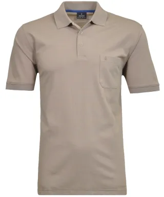 RAGMAN - Softknit-Polo mit Brusttasche, kurzarm - Gr. - S