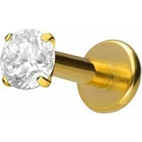 PIERCINGLINE Piercing-Set Titan Labret mit Innengewinde EINGEFASSTER KRISTALL (Labrets, 1-tlg)