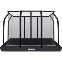 VirtuFit Bodentrampolin VirtuFit Boden Eingebautes Trampolin mit Sicherheitsnetz - 183 x 274 c