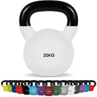 MSports® Kettlebell Kettlebell Professional Neopren 2 – 30 kg inkl. Übungsposter