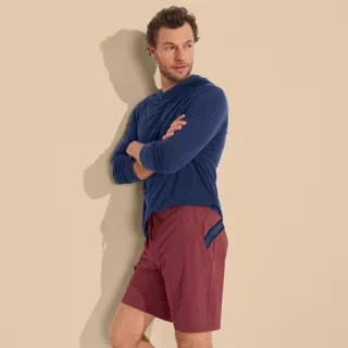 Schnelltrocknende Boardshorts für Herren, Herren, size: regular, Braun, Elasthan/Polyester-Mischung, by Lands' End