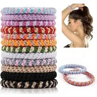 Ailvor Haargummi Haargummi Damen Elastisch Zopfgummi 12 Stück Pferdeschwanz Halter