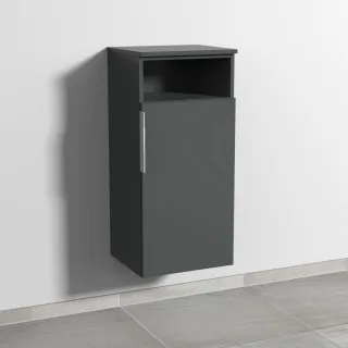 Sanipa 3way Mittelschrank mit 1 Tür und 1 offenem Fach, Anthrazit-Matt, UM13522 UM13522
