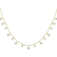 ROSEFIELD Edelstahlkette ROSEFIELD Dangling Crystals Necklace Hängende Kristall-Halskette Goldf