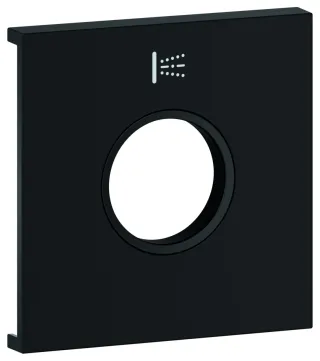 GROHE Metallplatte Grohtherm Aqua Tiles 107171, Symbol: Seitenbrause phantom black, 107171KF00 107171KF00