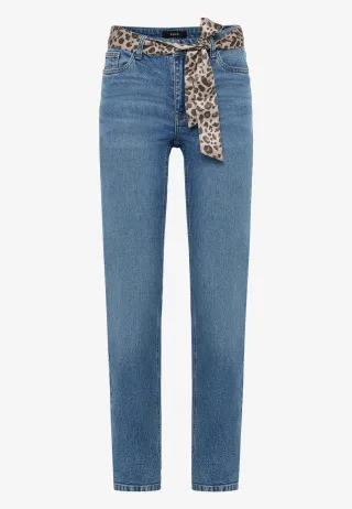 zero - Jeans mit Leo-Gürtel Style Orlando 28 Inch middle blue denim - Gr. - 42