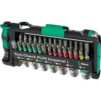 Tool-Check PLUS Imperial 1, Bit-Satz schwarz/grün, 39-teilig, zöllig, inkl. 1/4" Bit-Ratsche