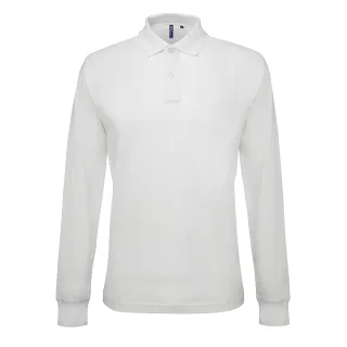 Asquith & Fox Herren Classic Fit Langarm-Poloshirt (Weiß)