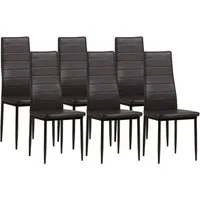Albatros International Esszimmerstuhl Esszimmer Stühle 4 er Set MILANO, Stuhl Stühle Esszimmerstühle, Küche (6er Set, Braun, Kunstleder Bezug), Küchenstuhl Küchenstühle Essstühle für den Esstisch Ess Stühle