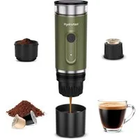 Hydrofast Espressomaschine PO-100 Tragbare Kaffeemaschine, Kabellose Outdoor-Espressomaschine – Akku,2-in-1,für Reisen & Camping