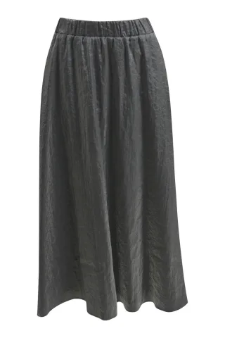 Milano Italy - wide Midiskirt w elastic waist anthracite - Gr. - 42