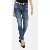 Cipo & Baxx Slim-fit-Jeans Jeans Mit trendigen Ziernähten, WD441