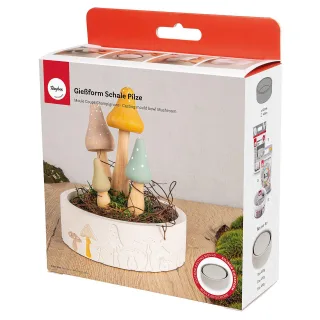 Silikon Gießform Schale "Pilze"