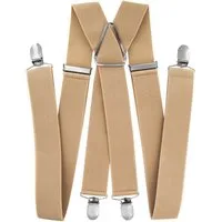 axy Hosenträger Herren Hosenträger 4 Stabile Clips X-Form 3,5cm Breit verstellbar und elastisch 120cm Lang