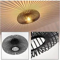 hofstein Deckenleuchte »Devin« runde Deckenlampe aus Metall in Schwarz, ohne Leuchtmittel, E27, Leuchte mit tollen Lichteffekten an der Decke