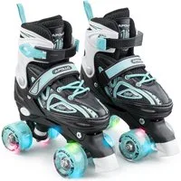 Apollo Rollschuhe LED Rollschuhe größenverstellbar Super Quads X-Pro, größenverstellbare Roller Skates für Mädchen und Jungen - Größen 31-42