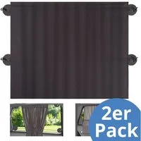 Zamboo Sonnenschutz Slide & Shade - Dunkelgrau, 2 x Sonnenschutz für Auto Seitenscheibe mit Vorhangfunktion UV-Schutz