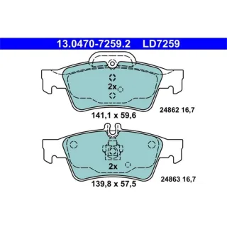 ATE Ceramic Bremsbel?ge hinten Mercedes Cls E-Klasse