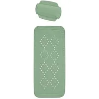 spirella Wanneneinlage Set ALASKA, 2-tlg., bestehend aus: Wanneneinlage 91x 36 cm, Nackenkissen 32x23 cm, Dusch- und Wanneneinlage + gepolstertes Kissen, PVC, mit Saugnäpfen, rutschfest, antibakteriell, waschbar - in vielen Farben erhältlich
