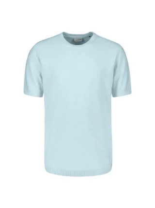 No Excess - Pullover Short Sleeve Crew Neck Slub sky - Gr. - XL