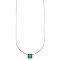 Bruno Banani Kette mit Anhänger Schmuck Geschenk Silber 925 Halsschmuck Halskette Schlangenkette Stein, mit Zirkonia (synth), Korund (synth) oder Spinell (synth)