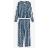 LAURA ASHLEY Pyjama Langärmeliger Laura Ashley Pointelle-Schlafanzug (2 tlg)