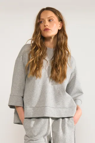 Nümph - NUNATHALIE SWEAT medium grey mel - Gr. - S