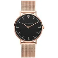 Paul Valentine Quarzuhr PEARL ROSE GOLD MESH
