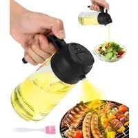 SinLaw Ölspender 2 in 1 Essig- und Ölsprüher Set, 500 ml Speiseöl Sprühflasche, (1-tlg), Leicht zu reinigen, gleichmäßiges Sprühen