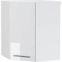 Vicco Eckhängeschrank Fame-Line, Weiß Hochglanz/Weiß, 57 cm (1-St)