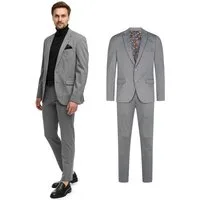 Jeff Anzug Herren JFEzra SET 2-Teiler Herrenanzug (Set, 2-tlg., Anzug Set) 2-teiliges Set