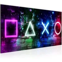 Runa Art Wandbild Gamer 100x40 cm Modern Bild auf Vlies Leinwand Kinderzimmer, (1 St)