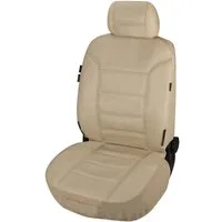 WALSER Autositzbezug Autositzbezug Billy aus echtem Leder beige ZIPP-IT, 1 Vordersitzbezug 1tlg, 1 Kopfstützenbezug, 2-tlg.