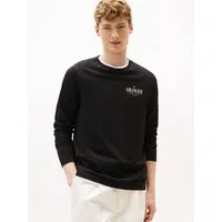 Tommy Hilfiger Longsleeve HILFIGER STACK LS TEE Kontrastfarbener Print auf der Brust