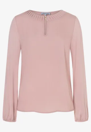 MORE & MORE - Blusenshirt mit Jerseyärmeln pink - Gr. - 36